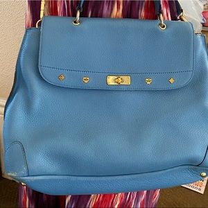 MCM First Lady Satchel Crossbody Bag in Blue